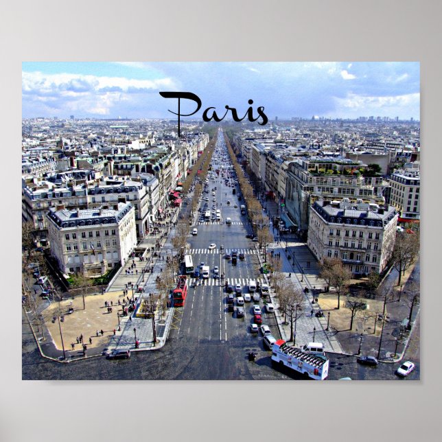 Poster Paris, France Vue aérienne (Devant)