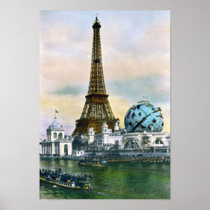 Poster Paris France World Fair 1889 - Vintage voyage