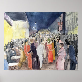 POSTER PARIS, LA BELLE EPOQUE, CAPE WATERCOLOR