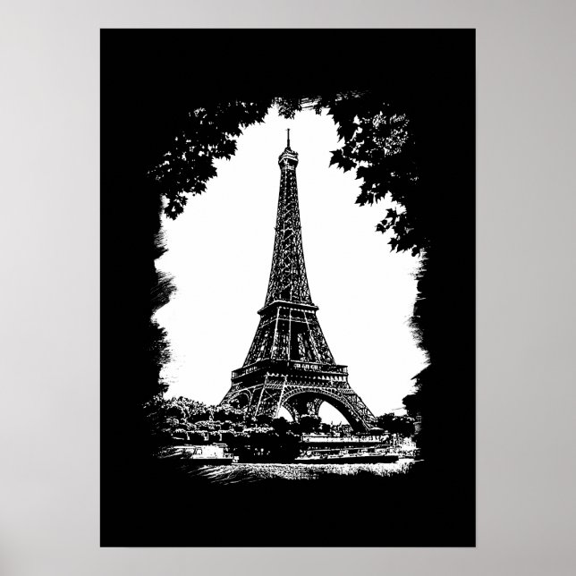 Poster Paris, L'affiche de la tour Eiffel (Devant)