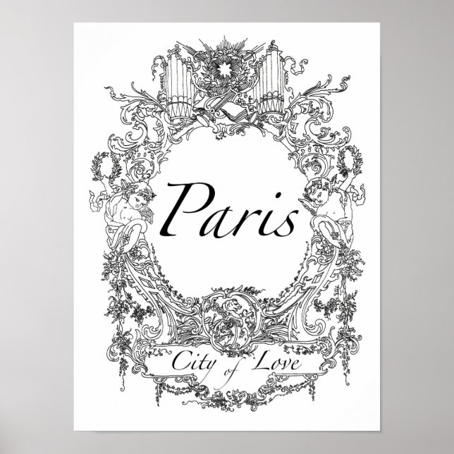 Poster Paris : L'affiche de la ville de l'amour (Devant)