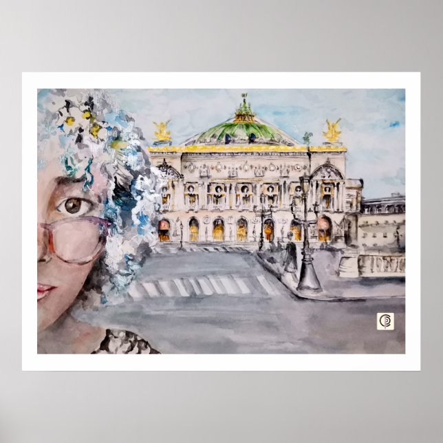 Poster París. Opera Garnier (Devant)