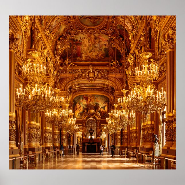 Poster Paris Opéra Garnier Vue Intérieure (Devant)