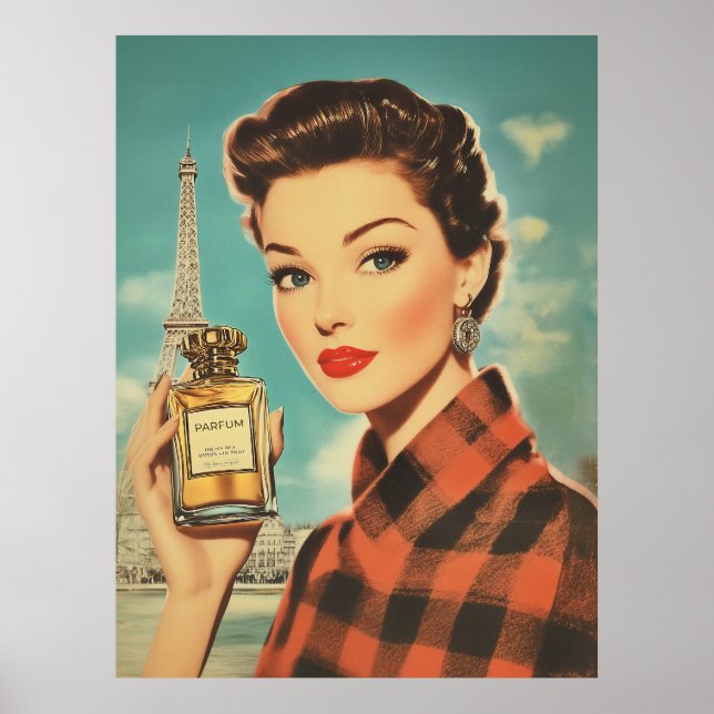 Poster Paris Parfum et élégance (Devant)