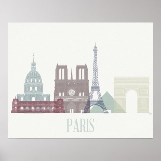 Poster Paris Skyline (Devant)