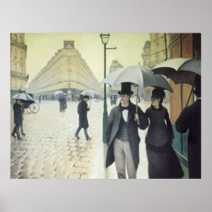Poster Paris Street, Rainy Day par Caillebotte