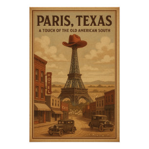POSTER PARIS, TEXAS — UNE TOUCHE DE L'AMÉRIQUE D'ANTAN