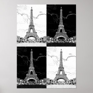Poster Paris - Tour Eiffel - Art Inspiré Vintage