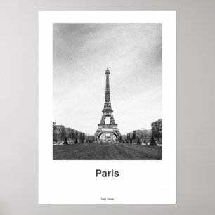 Poster Paris Tour Eiffel Imprimer, Paris Photo Noir Blanc