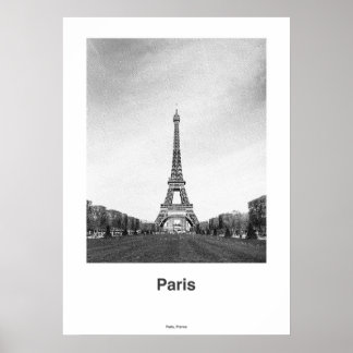 Poster Paris Tour Eiffel Imprimer, Paris Photo Noir Blanc
