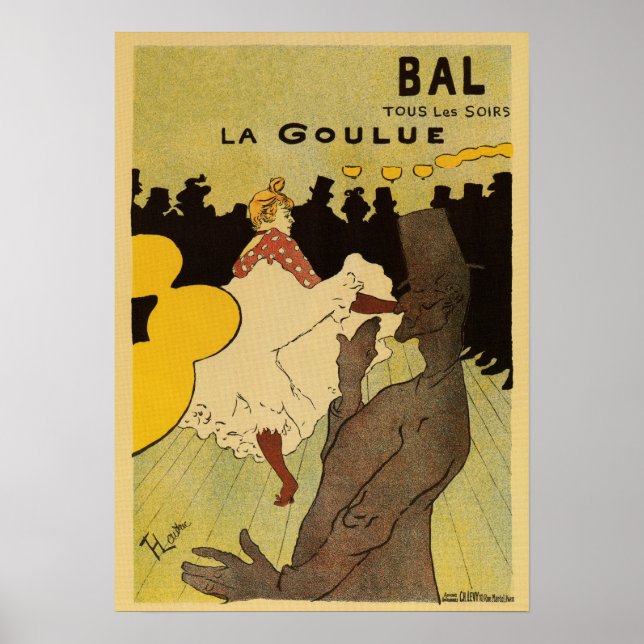Poster Paris vie nocturne 1891 Toulouse Lautrec (Devant)