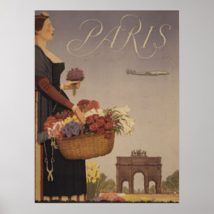 Poster Paris Vintage Cycle Français