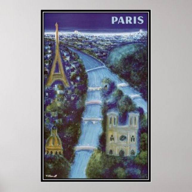 Poster Paris vintage, France - (Devant)