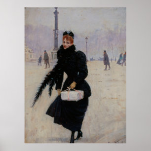 Poster Parisienne Place de la Concorde