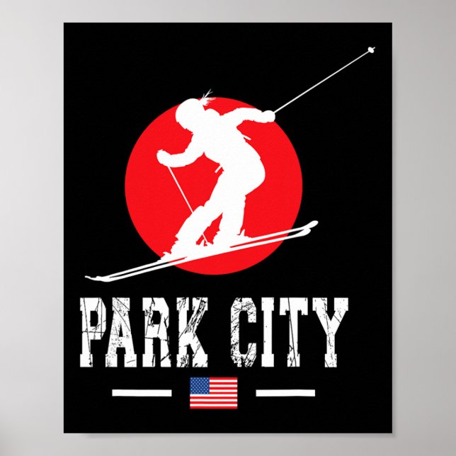 Poster Park City Usa Station de ski Rocky Mountains Ameri (Devant)