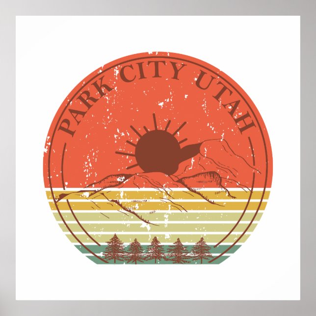 Poster Park city Utah vintage (Devant)