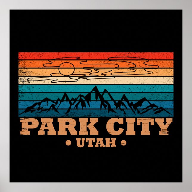Poster Park city Utah vintage (Devant)