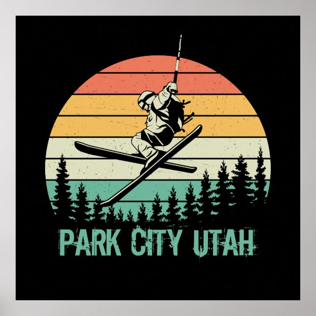 Poster Park city Utah vintage (Devant)