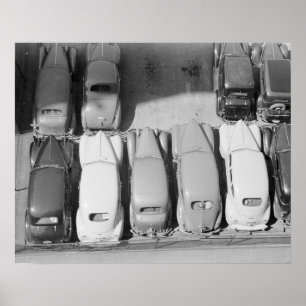 Poster Parking, 1940. Photo vintage