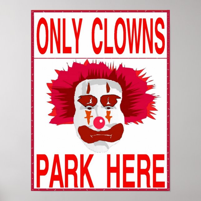Poster Parking Clown uniquement (Devant)