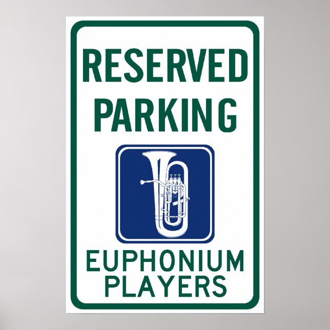 Poster Parking des joueurs euphonium (Devant)