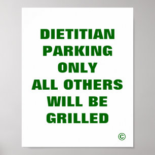 Poster Parking Diététique Seulement Tous Les Autres Grill