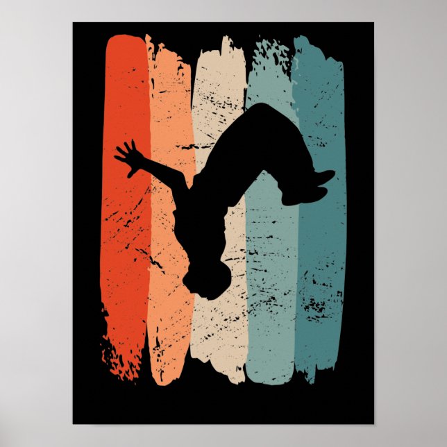 Poster Parkour, freerunner, parkour runner cadeau (Devant)