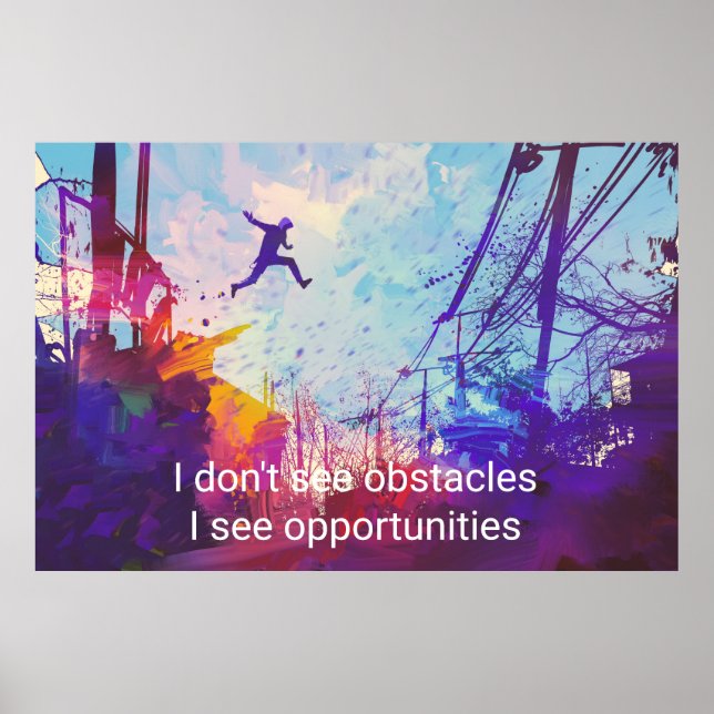 Poster Parkour Urban Free Runling Freestyling Art Moderne (Devant)