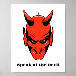 Poster Parle du Diable - rouge soudain apparition Vieux I