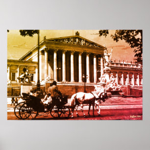 Poster Parlement de Vienne Autriche vintage