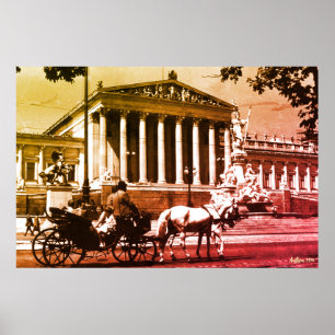 Poster Parlement de Vienne Autriche vintage
