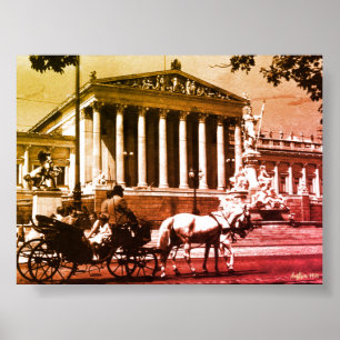 Poster Parlement de Vienne Autriche vintage
