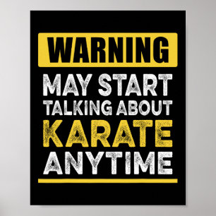 Poster Parler De Karate En Tout Temps Drôle Karateka