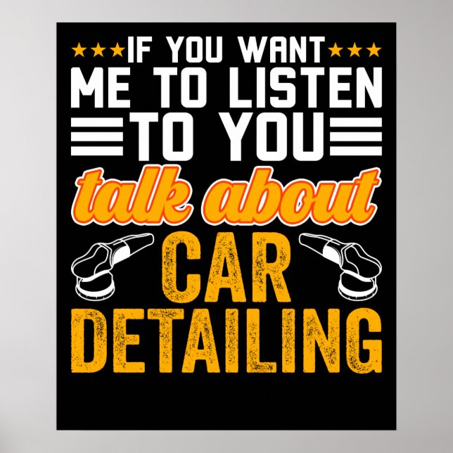 Poster Parler des détails de la voiture (Devant)