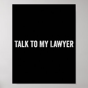Poster Parlez à mon avocat drôle 