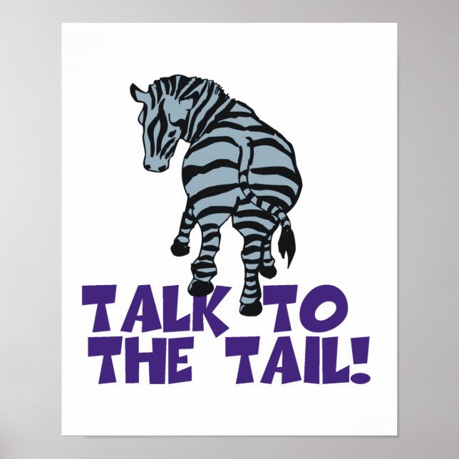 Poster Parlez à Tail Zebra (Devant)