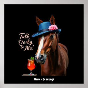 Poster Parlez Derby À Moi Drôle Racing Horse Citation