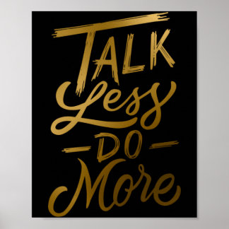 Poster Parlez moins Faites plus