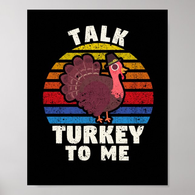 Poster Parlez Turquie à moi Drôle Dîner d'Action De Grâce (Devant)