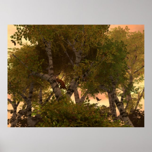 Poster Parmi Les Arbres (Devant)