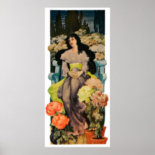 Poster Parmi les chrysanthèmes