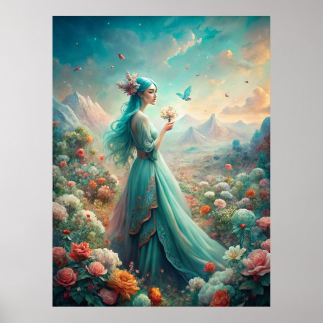 Poster Parmi les fleurs (Devant)