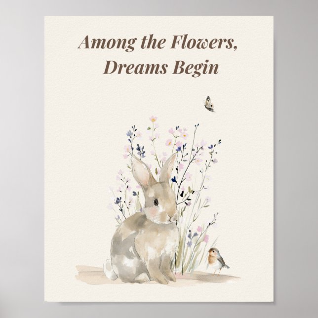 Poster Parmi les fleurs les rêves commencent (Devant)