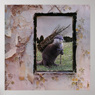 Poster Parodie de couverture en aluminium Otter