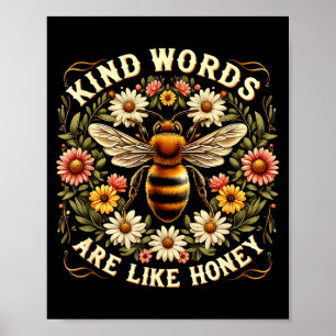 Poster Paroles aimables chrétiennes abeille sont comme mi