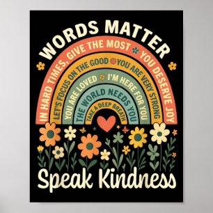 Poster Paroles de gentillesse Message positif Affirmation