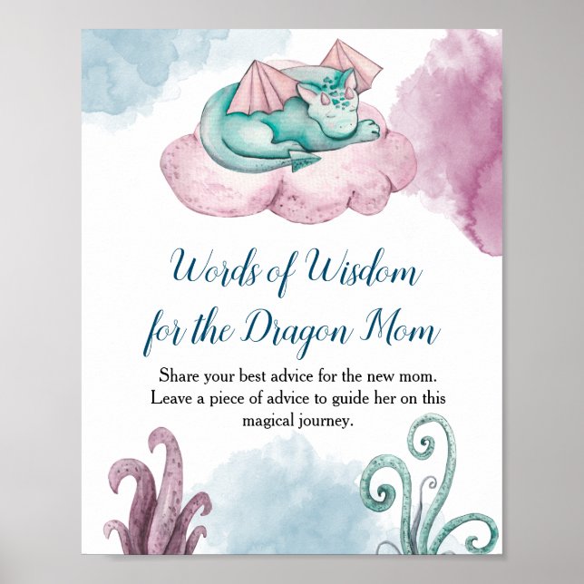 Poster Paroles de sagesse pour le Dragon Maman Dragon Bab (Devant)