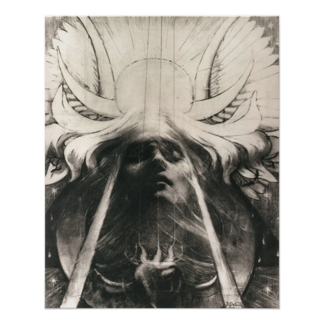 Poster Parsifal de Jean Delville, 1890. Ésotérique mystiq (Devant)