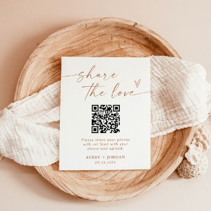 Poster Partager le logo photo Love QR Code Mariage