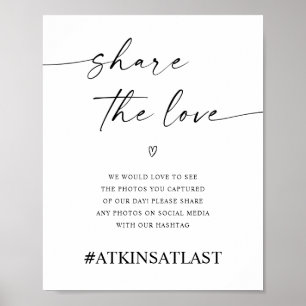 Poster Partagez l'amour sur les réseaux sociaux avec le m